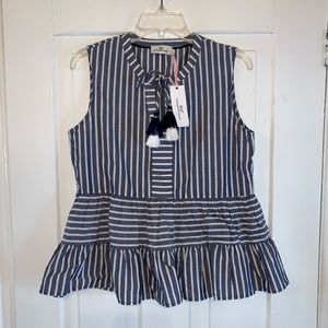Vineyard Vines Simple Striped Tiered Top- New With Tags!